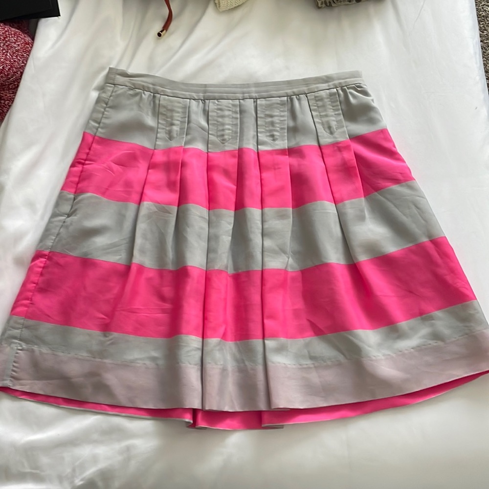 J. Crew pink and gray skirt